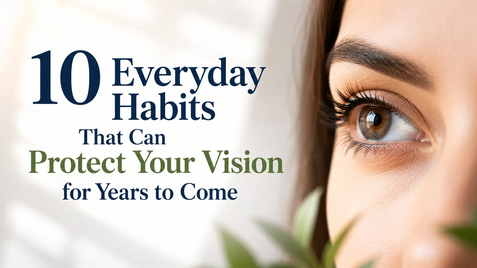 10 everyday habits protect your vision