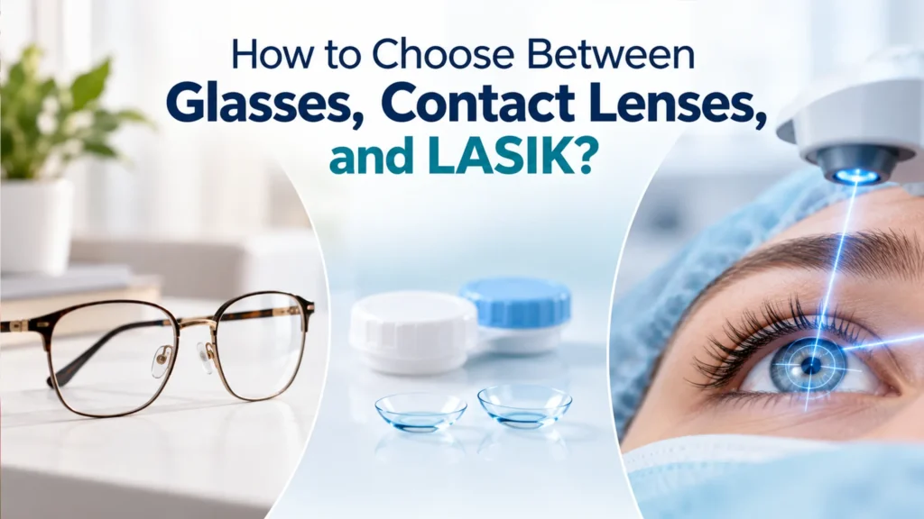 Choosing Glasses Contacts or LASIK